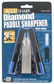 AccuSharp Diamond Paddle Knife Sharpener with dual-sized surface